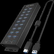 ICY BOX 18+ Hub USB 18 ports USB-A, 2 ports de charge 3.2 Gen 1 à 5 Gbit/s