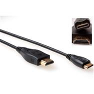 ACT 0.5 meters HDMI High Speed cable v1.4 HDMI-A male - HDMI-C male - 0.5 m - HDMI Type A (Standard) - HDMI Type C (Mini) - Black