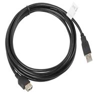 Lanberg CA-USBE-10CC-0030-BK - 3 m - USB A - USB A - USB 2.0 - 0.48 Gbit/s - Black