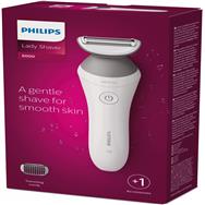 Philips Lady Shaver Series 6000 BRL126/00 Cordless shaver for wet and dry use - Foil shaver - 1 head(s) - Silver - White - Shaving - Nickel - Battery