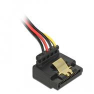 Adaptateur secteur Delock - Connecteur mini-alimentation 4 broches (M) vers alimentation SATA (R) coudé vers le haut