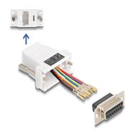 Adaptateur réseau Delock - D-Sub 15 broches (DB-15) (F) vissable vers RJ-45 (F)