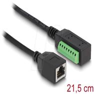 Adaptateur réseau Delock - Bornier 8 broches (M) vers RJ-45 (F)