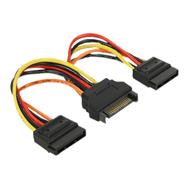 Câble d'alimentation Delock - Alimentation SATA (M) vers alimentation SATA (F)