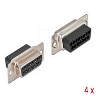 Connecteur série Delock - D-Sub 15 broches (DB-15) (F) (lot de 4)