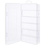 Boîte à petites pièces InLine - 6 compartiments - dimensions : 206x107x33mm - transparente