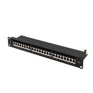 Lanberg PPS7-1024-B - Cat7 - F/UTP (FTP) - Black - ABS - Metal - Rack mounting - 1U