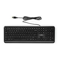 Nedis KBMU200BKUS - Full-size (100%) - Wired - USB - Membrane - QWERTY - Black