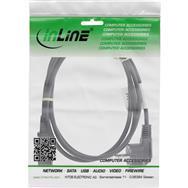 InLine Power cable - earthing contact angled to C13 lockable - 1m