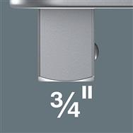 Wera 05078710001, Chrome, 3/4", 1 pièce(s), Acier au chrome-vanadium (Cr-V), 120 mm, 410 g