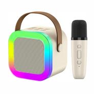 Mini enceinte LED karaoké pour enfants Extralink avec 1 micro blanc