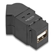Adaptateur USB Delock - USB (F) montable sur panneau vers USB (F) coudé
