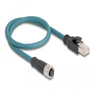 Câble réseau Delock - 8 broches M12 (F) vers RJ-45 (M)