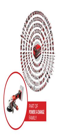 Einhell AXXIO - Noir, Rouge - 12,5 cm - 8 500 tr/min - 3,3 cm - Batterie