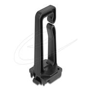 Support de câble Delock 70 x 24 mm avec plaque de montage pour montage sur rail DIN