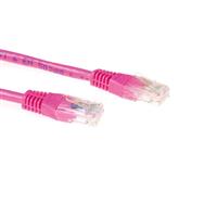 ACT Pink 15 meter U/UTP CAT6A patch cable with RJ45 connectors - 15 m - Cat6a - U/UTP (UTP) - RJ-45 - RJ-45 - Pink