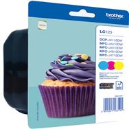 Brother LC-123, Cyan, Magenta, Gelb, Tinte auf Pigmentbasis, 3 StÃƒÂ¼ck(e)