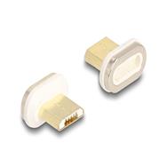 Delock 66575, aimant, USB Micro-B, or, blanc