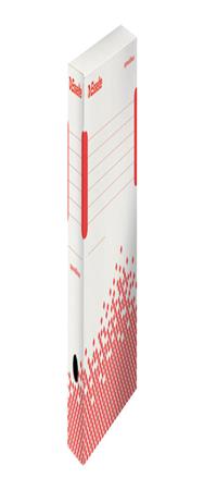 Dymo Esselte Archiv-Schachtel Speedbox DIN A4 weiss/rot B 80 mm aus 100% recycelter