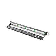 Lanberg PPU5-0024-B - RJ-45 - Cat5,Cat5e - Black - Metal - Rack mounting - 0.5U
