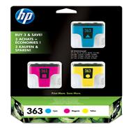 HP 363 Original Ink Cartridges: Cyan/Magenta/Yellow, 3-Pack