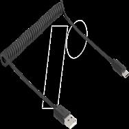 Câble spiralé USB 2.0 Delock Type-A mâle vers Type-C - Câble - Numérique