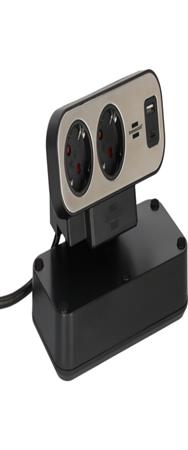 Brennenstuhl style Duplex Prise de courant 9 prises USB-C/A protection contre les surtensions