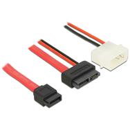 Câble SATA Delock - Slimline SATA (F) vers alimentation interne 4 broches, SATA