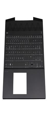 Clavier HP L23746-041 avec Topcase DE Allemand Noir/Blanc/Noir