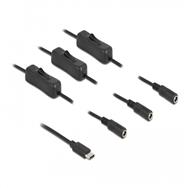 Répartiteur d'alimentation Delock - USB-C 24 broches (M) vers prise CC 5,5 x 2,1 mm (F)