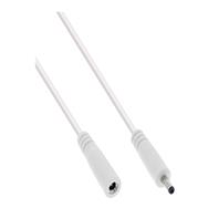 Rallonge CC InLine - CC mâle/femelle 3,5 x 1,35 mm - AWG 18 - blanc 2 m