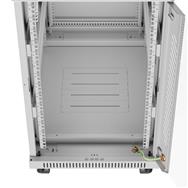 Lanberg 19-Inch 600x800 Gray Glass Door Rack Cabinet