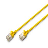DIGITUS CAT 6A F-FTP Slim patch cable, 1.5m, yellow