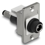 Câble Delock pour montage sur panneau DC 5,5 x 2,5 mm femelle vers 5,5 x 2,1 mm mâle argent blanc