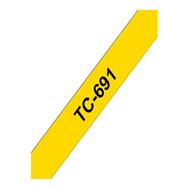 Brother Noir, jaune - Rouleau (0,9 cm x 8 m) 1 cassette(s) ruban laminé