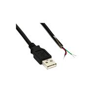 Câble USB 2.0 InLine Type A mâle / extrémité ouverte - noir - 2 m