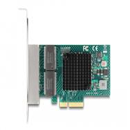 Carte PCI Express x4 Delock vers 4 ports RJ45 Gigabit LAN BCM, PCIe, RJ-45, femelle, PCIe 2.0, gris, PC