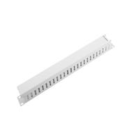 Lanberg AK-1201-S - Cable management panel - Grey - Metal - 1U - 48.3 cm (19") - 482.6 mm