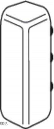 Embout Hager M5554 gauche RAL9010 blanc pur
