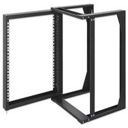 Baie réseau ouverte Intellinet 19" à montage mural - 9U - Cadre pivotant à charnière avant - 2 montants - Profondeur 17,7" - Noir RAL 9004 - Cadre de baie - Noir - Acier - 30 kg - 9U - RoHS ANSI/EIA 310-E IEC 60297-3