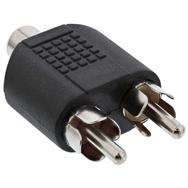 Adaptateur audio en ligne RCA femelle / 2x RCA mâle