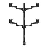 Hagor M VESA Deskmount: Officeline Quad Black monitor mount.