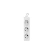 Lanberg PS0-03E-0150-W - 1.5 m - 3 AC outlet(s) - Indoor - Type E (FR) - White - 10 A