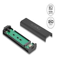 Boîtier externe combiné USB Type-C 20 Gbit/s Delock pour SSD M.2 NVMe PCIe ou SATA