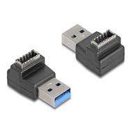 Adaptateur Delock USB 10 Gbit/s Type-A mâle vers Type-E Key A femelle noir - Adaptateur