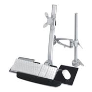 Neomounts monitor desk mount - Clamp - 10 kg - 25.4 cm (10") - 61 cm (24") - 100 x 100 mm - Silver