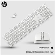 HP 655 Wireless Keyboard and Mouse Combo: White, Mechanical, QWERTY