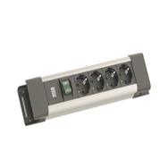 Bachmann CONNECTUS 4xCEE7/3 1xSchalter 2.0m CEE7/7 Grau