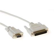 ACT 1.8 metre Serial connection cable 9 D-sub female - 25 pin D-sub male - 1.8 m - VGA (D-Sub) - D-sub (DB-25) - Male - Female - White