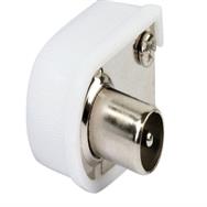 Schwaiger WST10 532, Koax, Mâle, 90°, Blanc